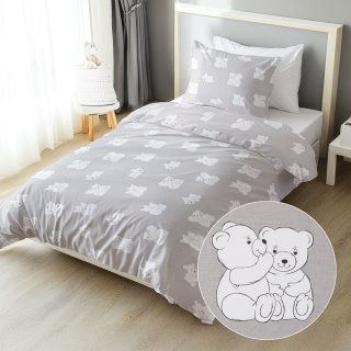 Dětské bavlněné ložní povlečení Sandra SA-733 Zamilovaní lední medvědi na světle šedém - Biante.cz Dětské bavlněné ložní povlečení Sandra SA-733 Zamilovaní lední medvědi na světle šedém - Biante.cz