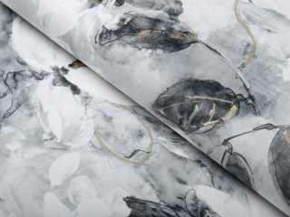 Sametová látka Tamara TMR-006 Designové květiny na šedém - šířka 150 cm - Biante.cz Sametová látka Tamara TMR-006 Designové květiny na šedém - šířka 150 cm - Biante.cz