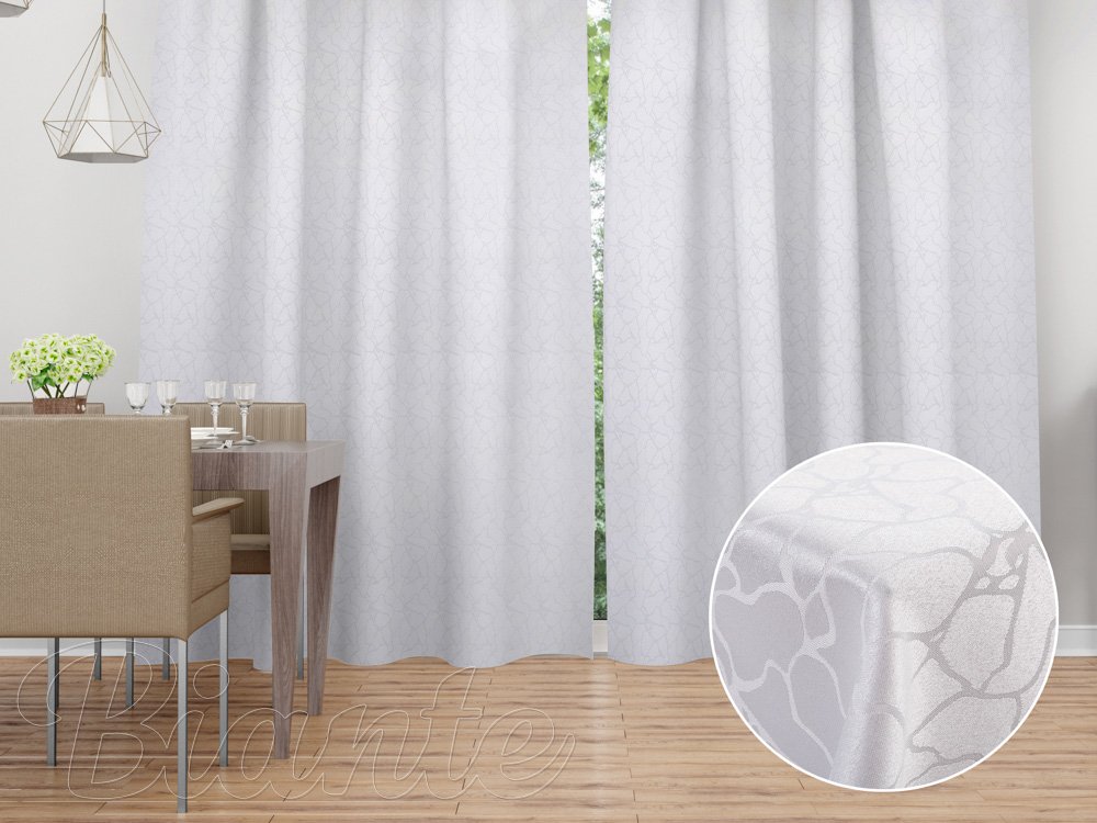 Dekorační závěs Monako PM-123 Mramor bílý - šířka 270 cm - Biante.cz