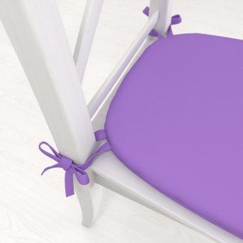 Oblý podsedák Rongo RG-038 Světle fialový - 39x37x3 cm - detail 1 - Biante.cz