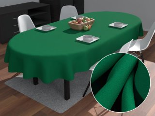 Dekorační oválný ubrus Rongo RG-056 Zelený - Biante.cz Dekorační oválný ubrus Rongo RG-056 Zelený - Biante.cz