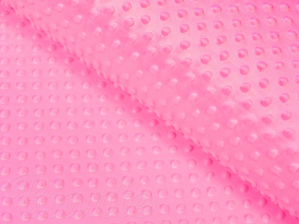 Dětská látka Minky 3D puntíky MKP-012 Sytě růžová - šířka 150 cm - Biante.cz Dětská látka Minky 3D puntíky MKP-012 Sytě růžová - šířka 150 cm - Biante.cz
