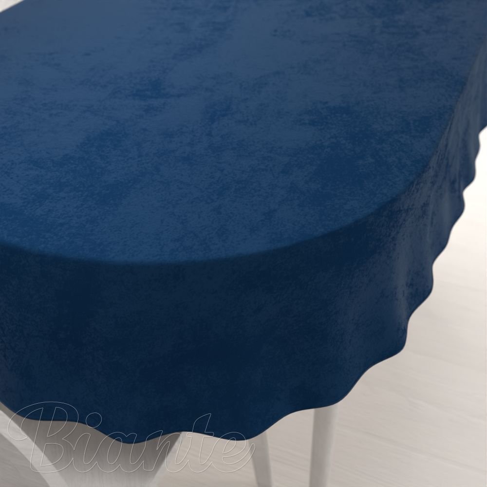 Velký sametový oválný ubrus Velvet Premium SVP-029 Námořnická modrá - Biante.cz