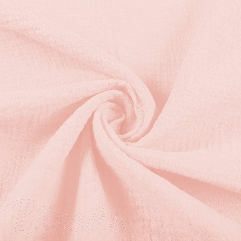 Mušelín dvojitá gázovina MSN-077 Bledě růžová - metráž šířka 140 cm - Biante.cz