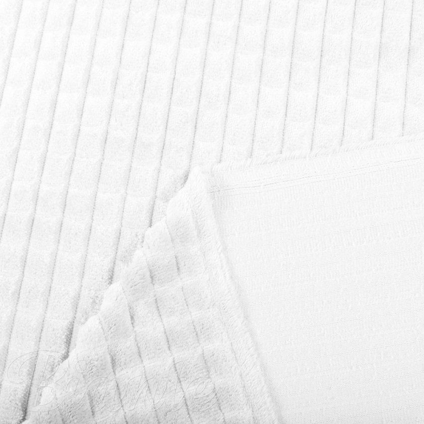 Látka Minky kostky MKK-007 Bílá - šířka 165 cm - detail 5 - Biante.cz