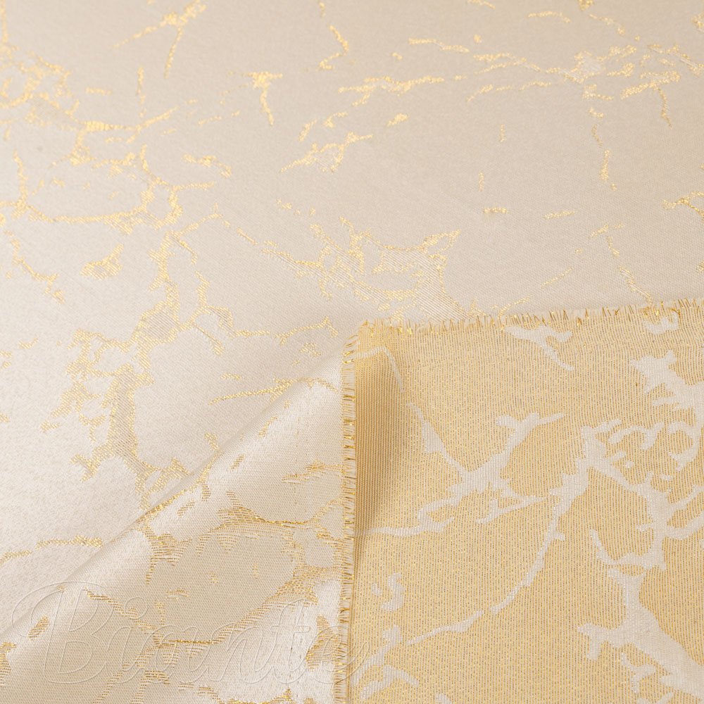 Dekorační látka Parma PM-115 Zlatý mramor na béžovém - šířka 150 cm - detail 5 - Biante.cz