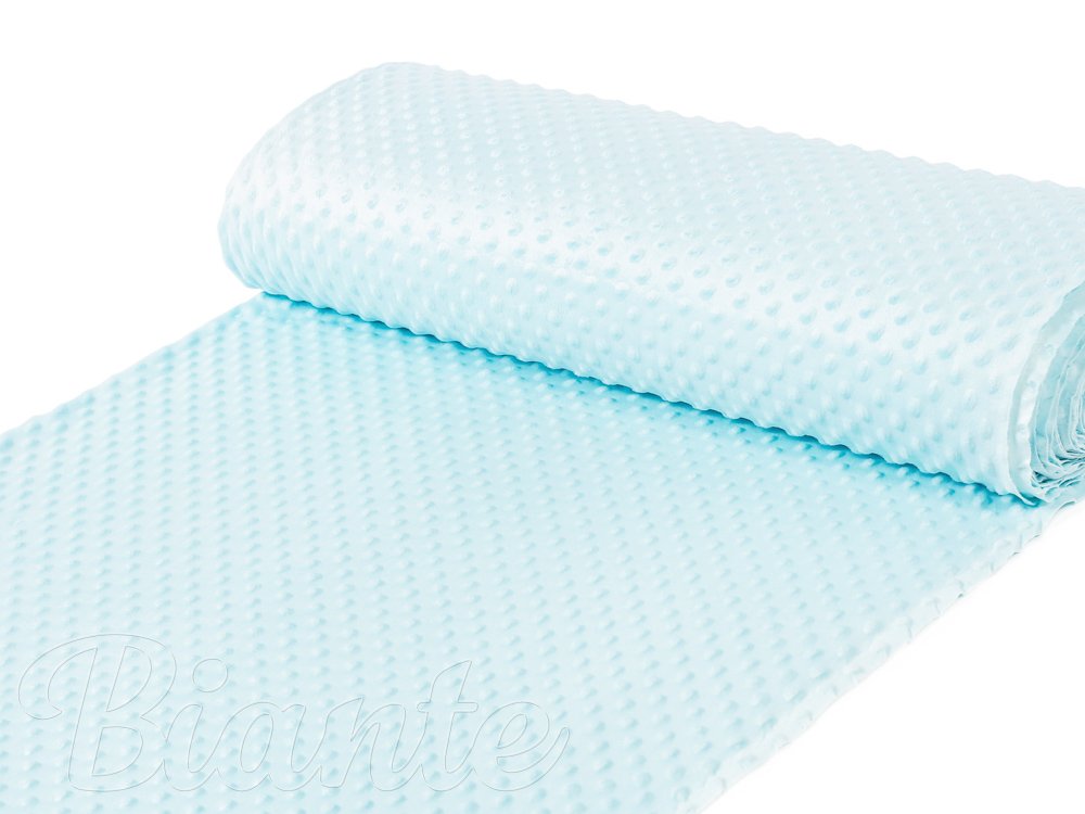 Dětská látka Minky 3D puntíky MKP-013 Ledová modrá - šířka 150 cm - detail 2 - Biante.cz Dětská látka Minky 3D puntíky MKP-013 Ledová modrá - šířka 150 cm - detail 2 - Biante.cz