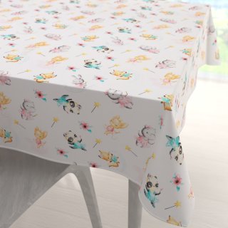 Dětský bavlněný čtvercový ubrus Sandra SA-671 Zvířátka baletky na bílém - Biante.cz Dětský bavlněný čtvercový ubrus Sandra SA-671 Zvířátka baletky na bílém - Biante.cz