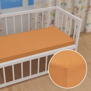 Dětské jersey napínací prostěradlo do postýlky JR-022 Okrové - Biante.cz