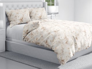 Bavlnené posteľné obliečky Sandra SA-519 Pivonky na béžovom - detail 1 - Biante.sk Bavlnené posteľné obliečky Sandra SA-519 Pivonky na béžovom - detail 1 - Biante.sk