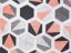 Dekorační látka Leona LN-031 Lososovo-šedé hexagony - šířka 140 cm - detail 5 - Biante.cz