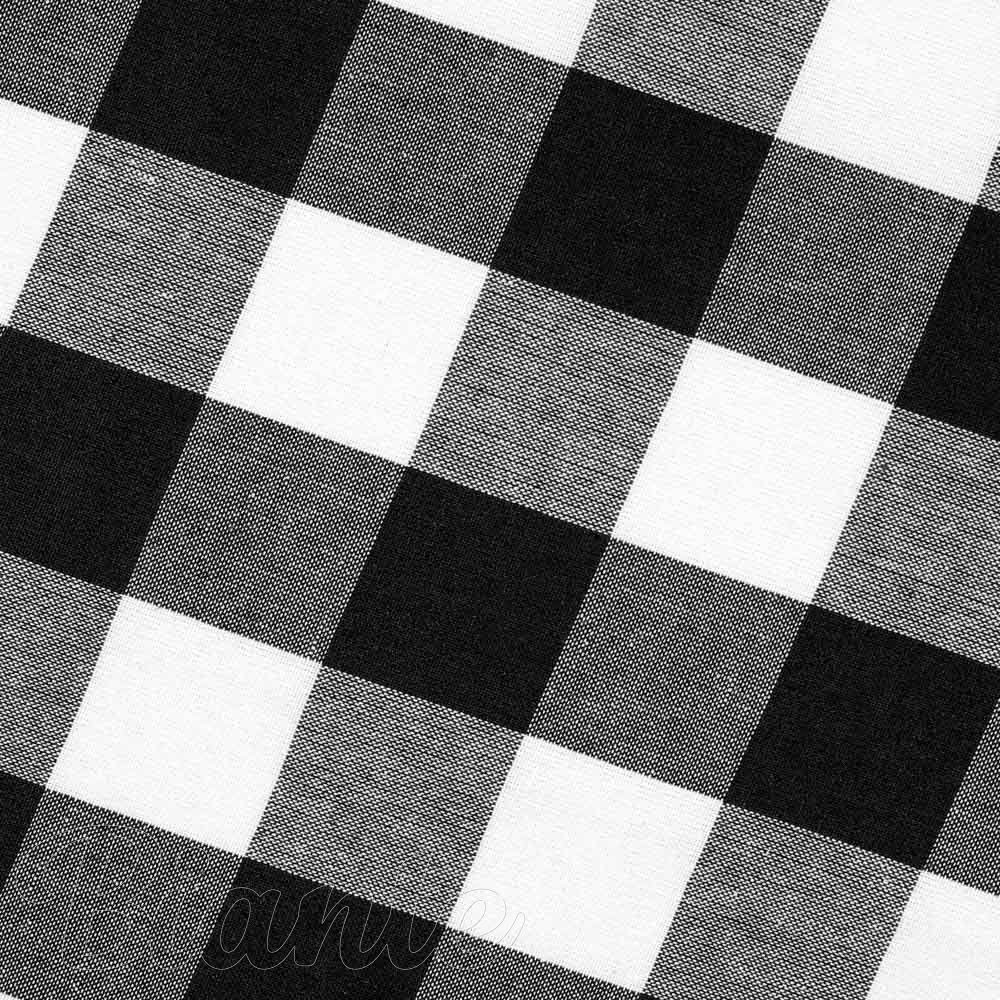 Bavlněná látka Olivia OL-004 Černo-bílá kostka velká - šířka 150 cm - detail 4 - Biante.cz