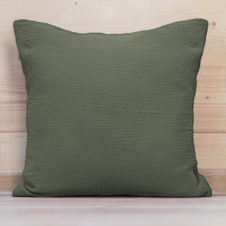 Mušelínová obliečka na vankúš MSN-076 Zelená khaki - Biante.sk Mušelínová obliečka na vankúš MSN-076 Zelená khaki - Biante.sk