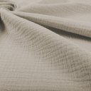 Mušelín dvojitá gázovina MSN-089 Pískově šedá - metráž šířka 140 cm - detail 6 - Biante.cz