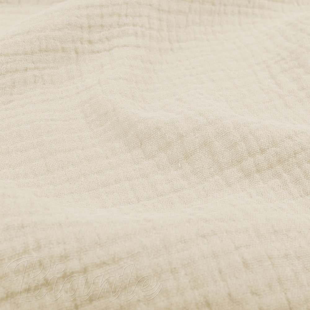 Mušelín dvojitá gázovina MSN-080 Krémová - metráž šířka 160 cm - detail 1 - Biante.cz