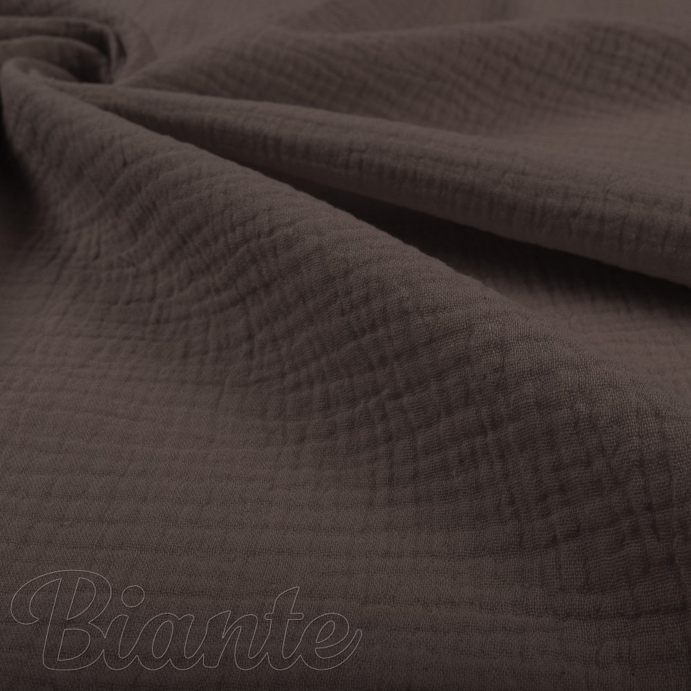 Mušelín dvojitá gázovina MSN-069 Kakaově hnědá - metráž šířka 160 cm - detail 6 - Biante.cz Mušelín dvojitá gázovina MSN-069 Kakaově hnědá - metráž šířka 160 cm - detail 6 - Biante.cz