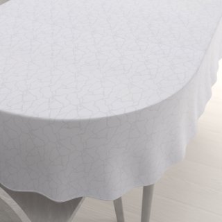 Velký dekorační oválný ubrus Monako PM-123 Mramor bílý - Biante.cz Velký dekorační oválný ubrus Monako PM-123 Mramor bílý - Biante.cz