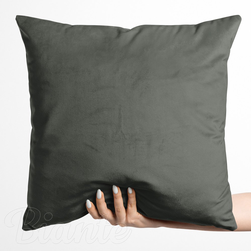 Sametový povlak na polštář Velvet Premium SVP-021 Tmavě šedozelený - Biante.cz