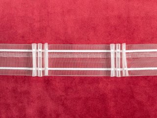 Řasící stuha RS-018 trojité mašličky - šířka 4 cm - řasení 1:2 - Biante.cz Řasící stuha RS-018 trojité mašličky - šířka 4 cm - řasení 1:2 - Biante.cz