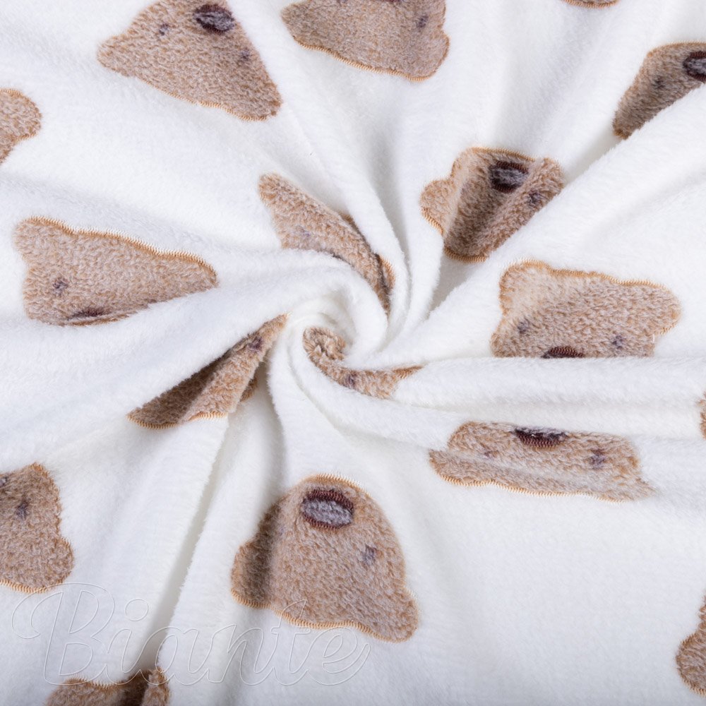 Dětská mikroplyšová deka MIP-029 Medvídci na bílém - detail 2 - Biante.cz