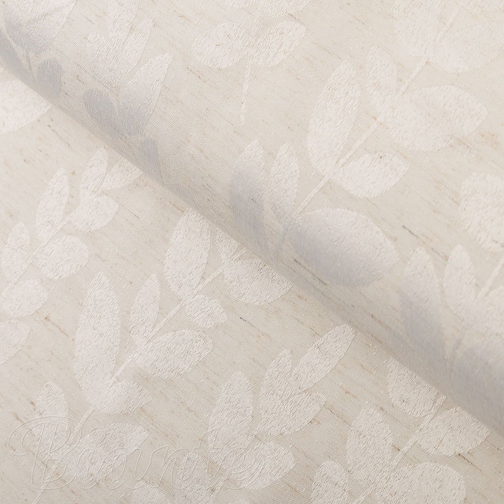 Teflonová látka na ubrusy TF-130 Akátové listy na režném - šířka 160 cm - Biante.cz