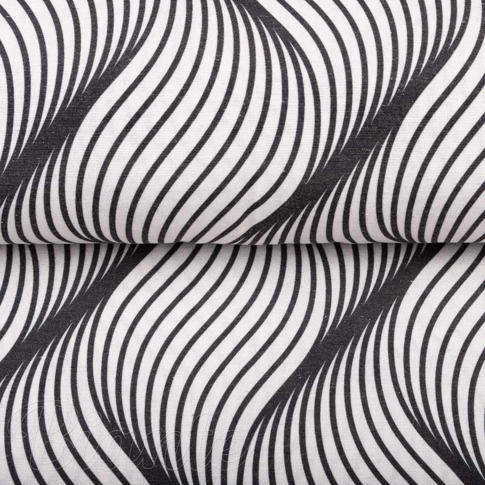 Dekorační látka PML-042 Černo-bílé vlnění - šířka 150 cm - detail 2 - Biante.cz