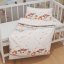 Dětské bavlněné povlečení do postýlky Sandra SA-592 Baby sovy oranžové - detail 1 - Biante.cz