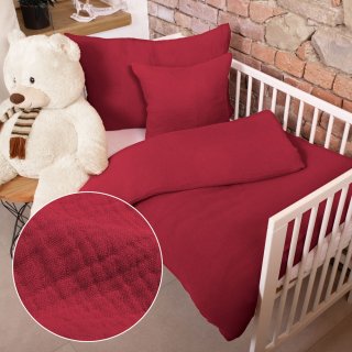 Dětské mušelínové povlečení do postýlky Nature MSN-052 Malinově červené - Biante.cz Dětské mušelínové povlečení do postýlky Nature MSN-052 Malinově červené - Biante.cz