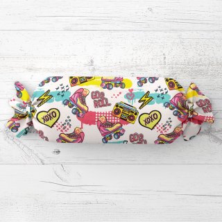 Dětský polštář válec bonbon Sandra SA-604 Růžový retro styl - Biante.cz