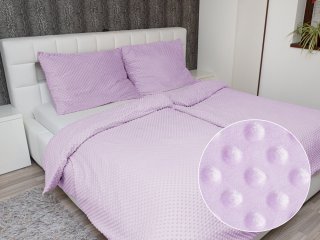 Hřejivé ložní povlečení Minky 3D puntíky MKP-002 Fialové lila - Biante.cz Hřejivé ložní povlečení Minky 3D puntíky MKP-002 Fialové lila - Biante.cz