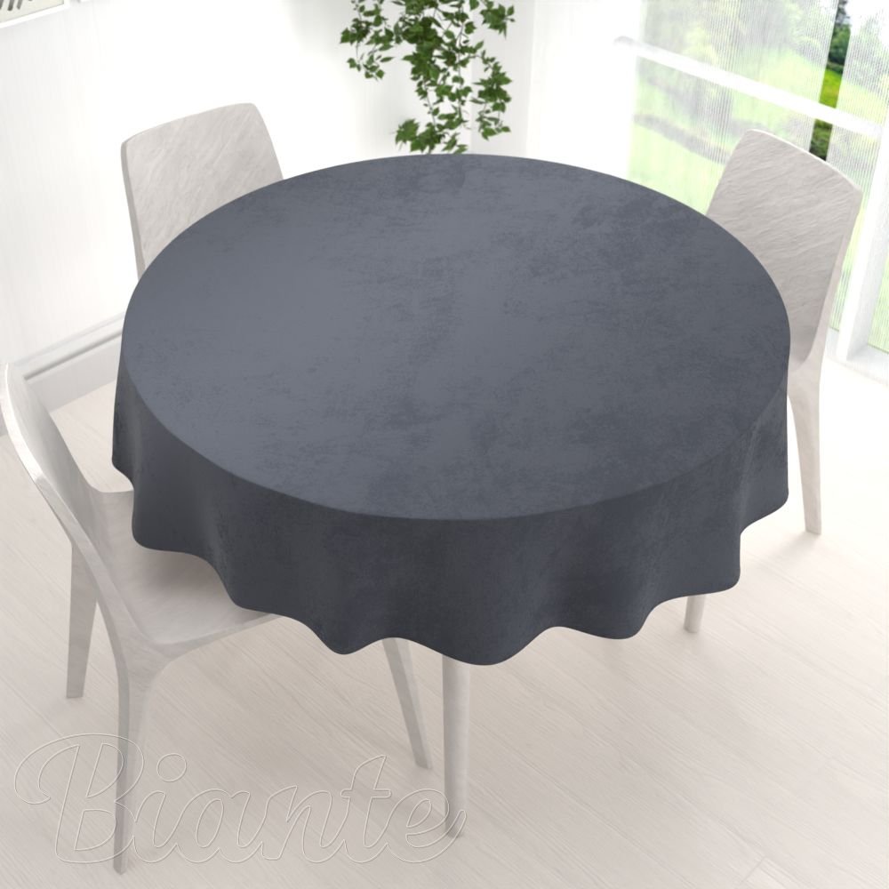 Velký sametový kulatý ubrus Velvet Premium SVP-004 Antracitově šedý - detail 1 - Biante.cz
