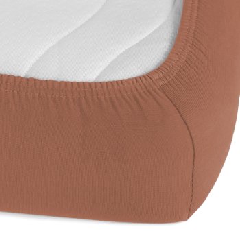 Jersey napínacie prestieradlo JR-023 Orieškovo hnedé - detail 1 - Biante.sk