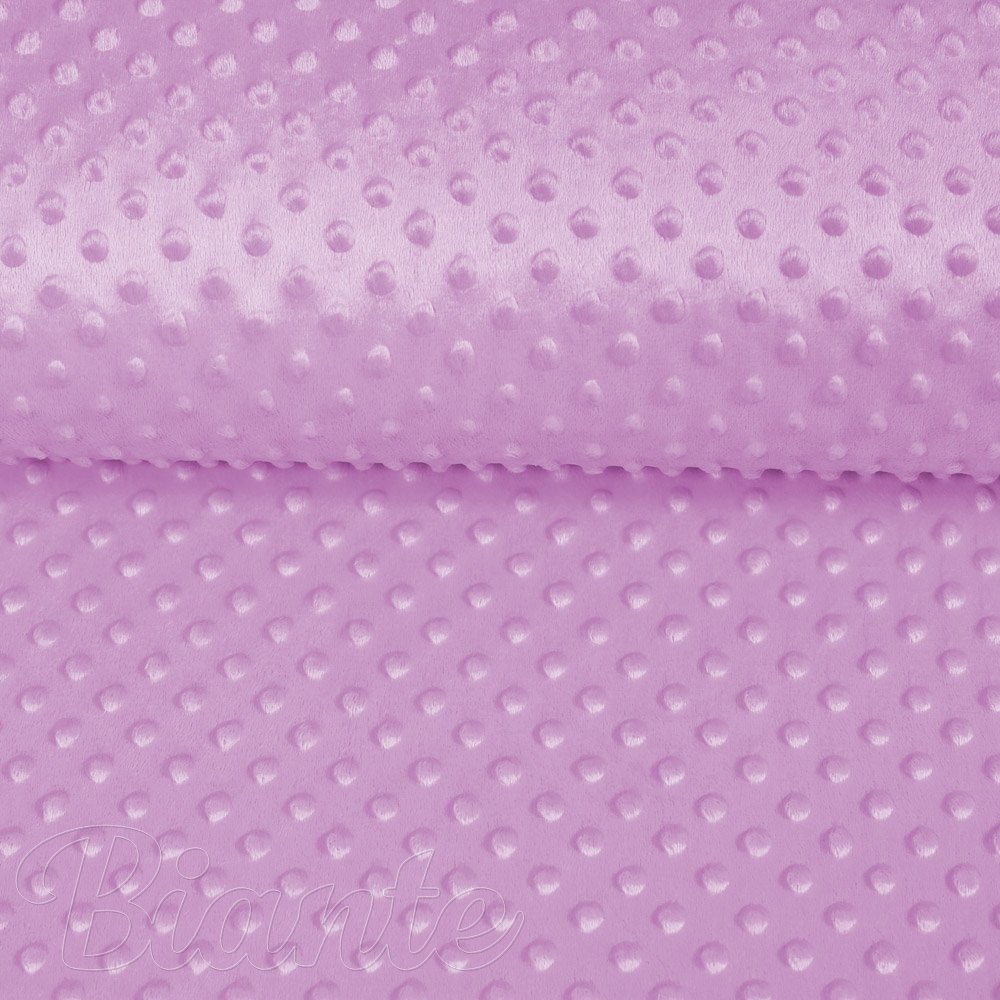 Dětská látka Minky TOP 3D puntíky MKP-053 Fialová lila - šířka 170 cm - detail 4 - Biante.cz