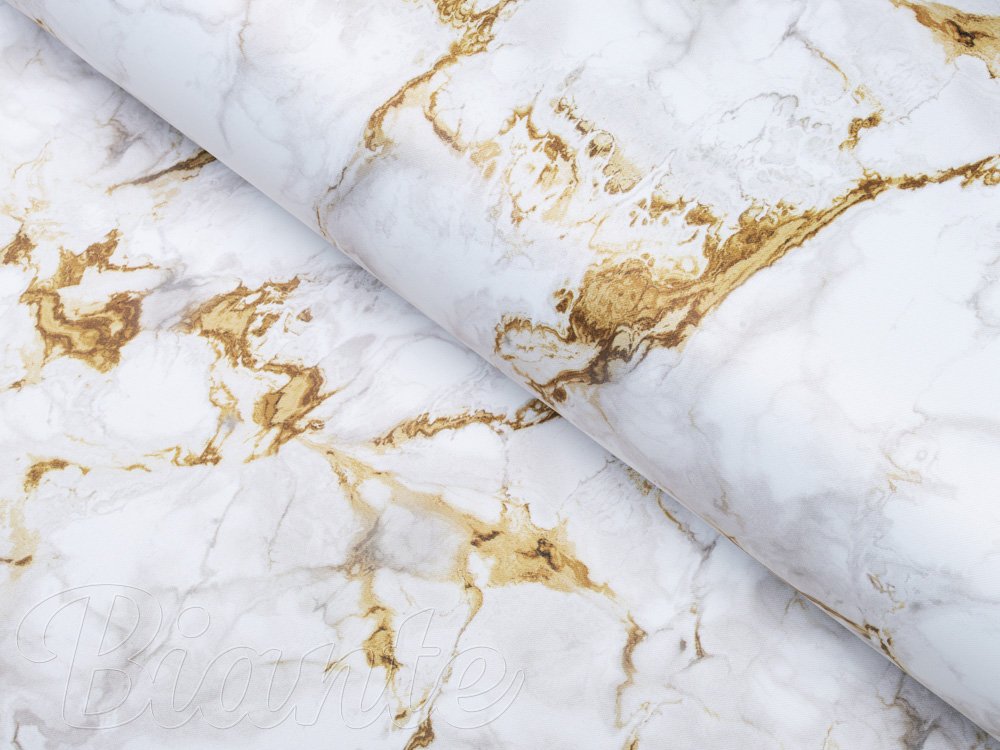 Dekoračná látka PM-065 Hnedo-béžový mramor - šírka 150 cm - Biante.sk