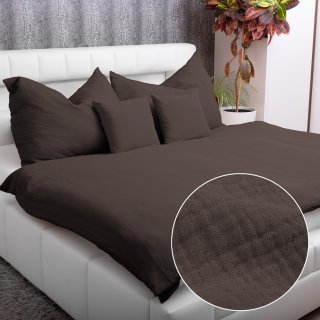 Mušelínové posteľné obliečky Nature MSN-069 Kakaovo hnedé - Biante.sk