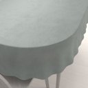 Sametový oválný ubrus Velvet Premium SVP-046 Světle šedý - Biante.cz