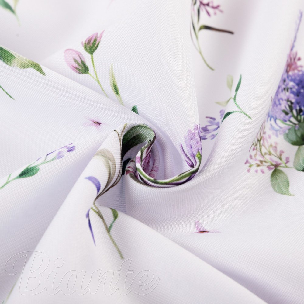 Teflonová látka na ubrusy TF-105 Šeříky na bílém - šířka 155 cm - detail 3 - Biante.cz