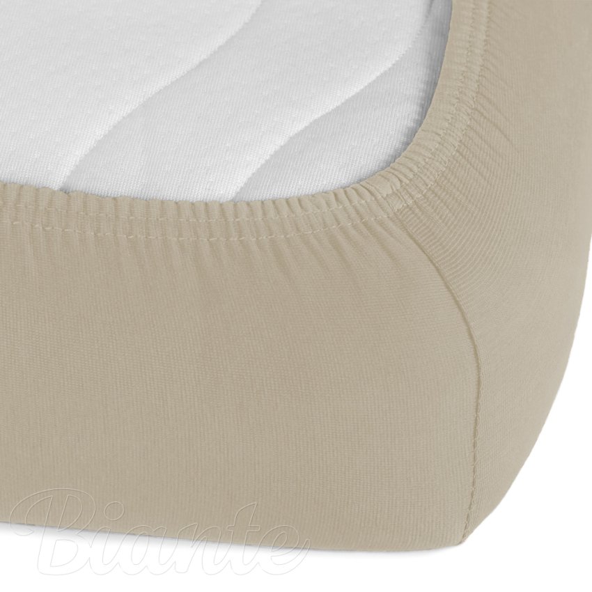 Jersey napínací prostěradlo na vysokou matraci JR-027 Šedohnědé - detail 1 - Biante.cz