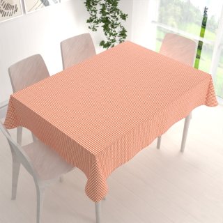 Dekoračný obdĺžnikový obrus Rebeka RE-006 Oranžovo-biela kocka malá - detail 1 - Biante.sk Dekoračný obdĺžnikový obrus Rebeka RE-006 Oranžovo-biela kocka malá - detail 1 - Biante.sk