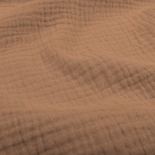 Mušelín dvojitá gázovina MSN-017 Světle hnědá - metráž šířka 140 cm - detail 1 - Biante.cz