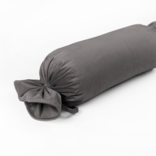 Sametový polštář válec bonbon Velvet Premium SVP-017 Tmavě šedý - Biante.cz