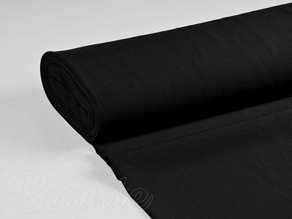 Dekorační jednobarevná látka Rongo RG-014 Černá - šířka 150 cm - detail 1 - Biante.cz