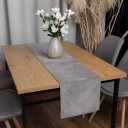Sametový běhoun na stůl Velvet Premium SVP-039 Šedý - detail 1 - Biante.cz