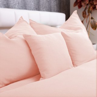 Mušelínové ložní povlečení Nature MSN-077 Bledě růžové - detail 1 - Biante.cz