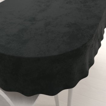 Sametový oválný ubrus Velvet Premium SVP-014 Černozelený - Biante.cz Sametový oválný ubrus Velvet Premium SVP-014 Černozelený - Biante.cz