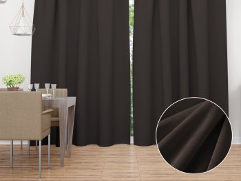 Sametový závěs Velvet Premium SVP-016 Tmavě hnedý - šířka 135 cm - Biante.cz