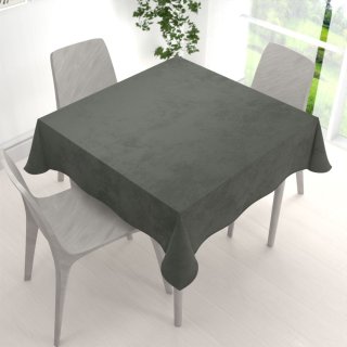 Sametový čtvercový ubrus Velvet Premium SVP-021 Tmavě šedozelený - detail 1 - Biante.cz