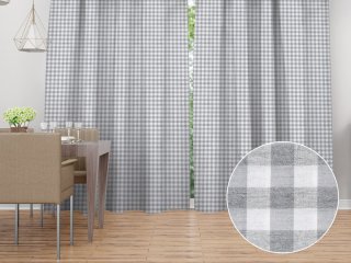 Dekorační závěs Rebeka RE-019 Šedo-bílá kostka střední - Biante.cz