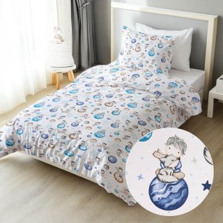 Dětské bavlněné ložní povlečení Sandra SA-644 Malý modrý princ na bílém - Biante.cz Dětské bavlněné ložní povlečení Sandra SA-644 Malý modrý princ na bílém - Biante.cz