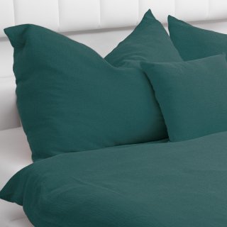 Dětské mušelínové povlečení do postýlky Nature MSN-043 Tmavé petrolejově zelené - detail 1 - Biante.cz